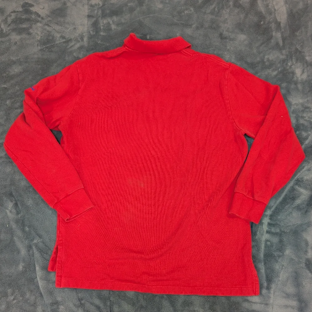Polo Ralph Lauren long sleeve heavy cotton polo with some fleece lined Size Larg